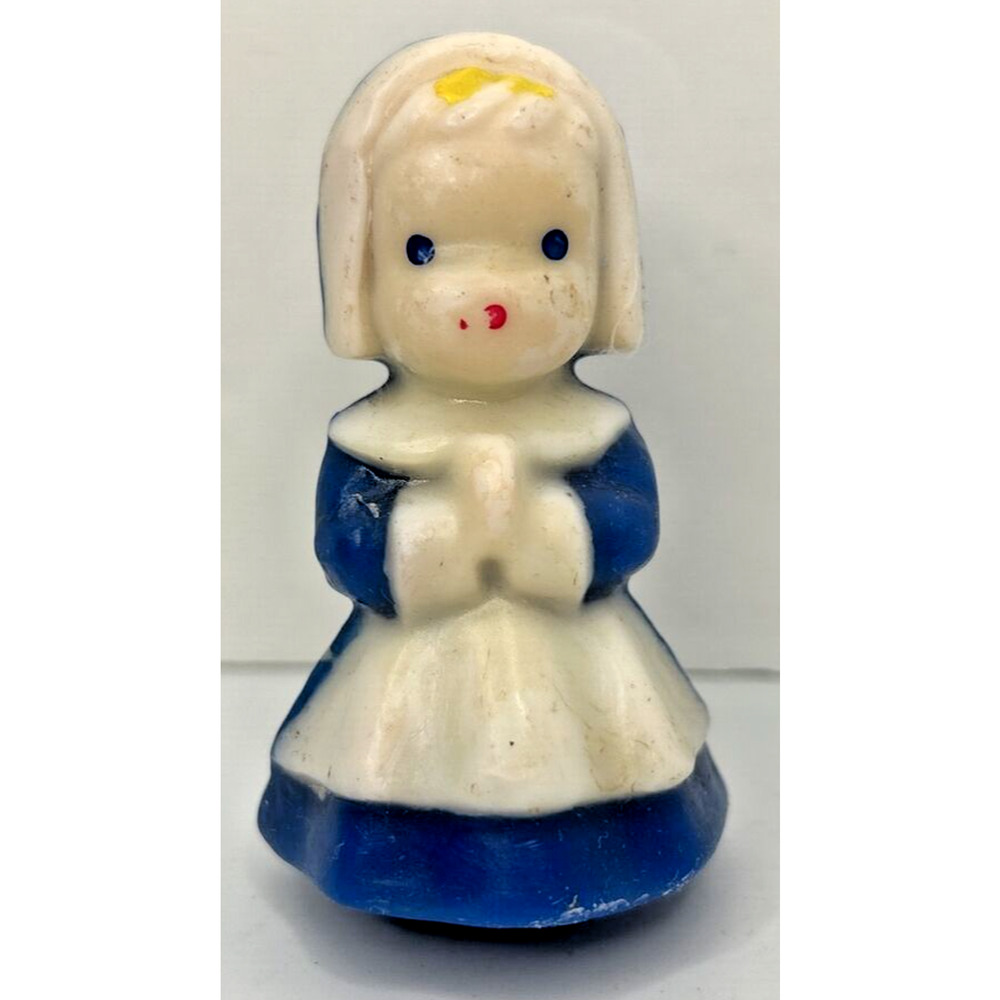Vintage‎ Gurley Pilgrim Girl Candle 3" SKU H606